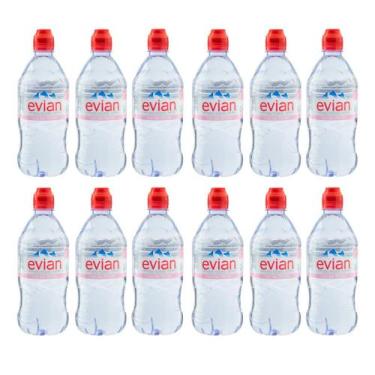 Imagem de Água mineral evian sem gás squeeze pet 750ml pack c/12 unid
