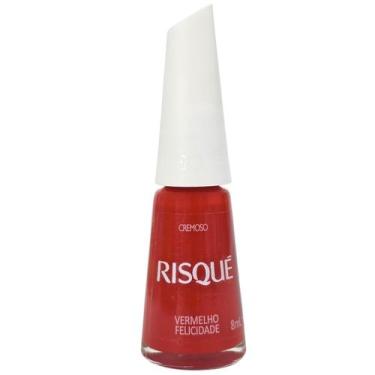 Imagem de Esmalte Cremoso Risqué Vermelho Felicidade 8ml Hipoalergênico