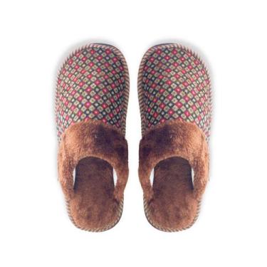 Imagem de Pantufa Sapato Forrada Antiderrapante Adulto Frio Pelúcia 1 Par Para E