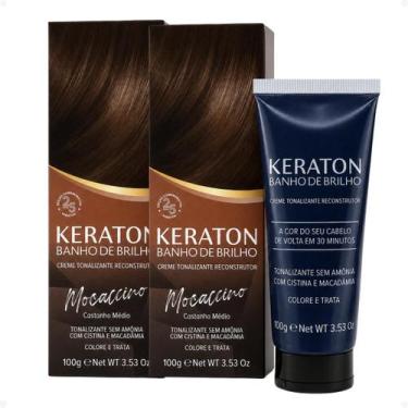 Imagem de Kit Kert Keraton: 2 Tonalizantes Banho de Brilho Vegan Mocaccino Casta