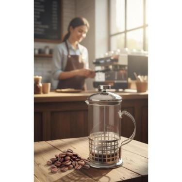 Imagem de 2x Prensa Francesa Vidro/Aço 350ml: Café Rico e Aromático - Congratula