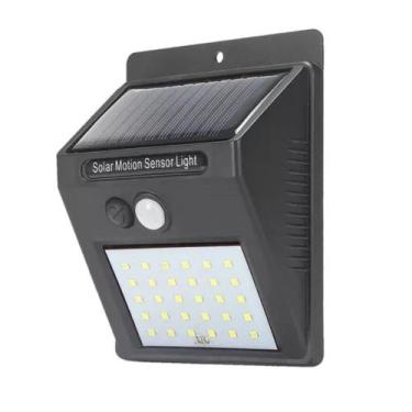 Imagem de Sensor Luz Led Carregador Solar Presença Arandela Balizador - King