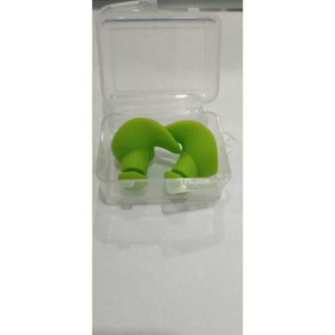 Imagem de Tampão de Ouvido para Natação à Prova D'água Flexível Verde OEM 1 Par 