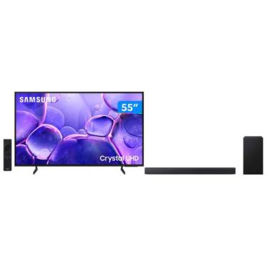 Imagem de Smart TV 55 Samsung 4K UHD Crystal UHD - 3 HDMI + Soundbar HW-B450F 2.