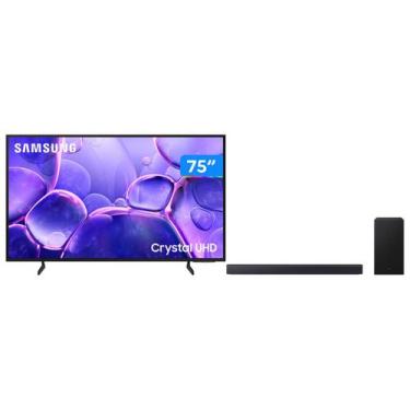 Imagem de Smart TV 75 Samsung 4K UHD Crystal Tizen  - 3 HDMI + Soundbar HW-B450F