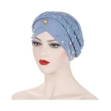 Imagem de Lenço Hijab Multicolorido Com Contas Para Mulheres Muçulmanas, Turbant