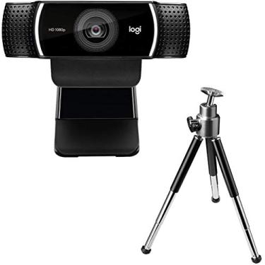 Imagem de Logitech Webcam HD C922 Pro Streaming, webcam de transmissão de câmera 1080p, grava suas sessões de jogos em transmissão HD rica, tripé de substituição de fundo incluído