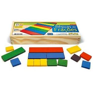 Imagem de Réguas De Frações 67 Peças Cx De Madeira