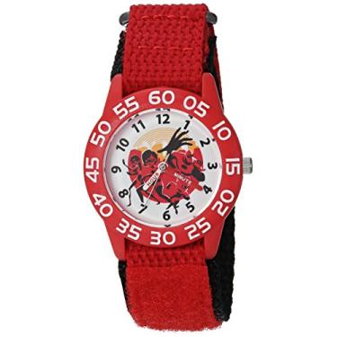 Imagem de DISNEY 2 relógios analógicos de quartzo com pulseira de nylon, vermelho, 16 (modelo: WDS000570)