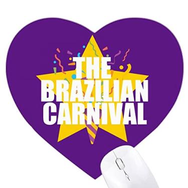 Imagem de Mousepad de borracha Carnaval brasileiro Passion Heart Game Office