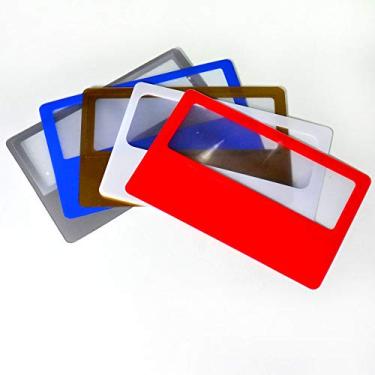 Imagem de Kit 1000Unidades- Lupa Cartão bolso Magnificação 3 x apoio a leitura. (Dourada)