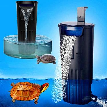 Imagem de LONDAFISH Filtro de tartaruga de nível de água ultrabaixo - Filtro submersível de aquário 600L/H com oxigenação em cascata, operação silenciosa para tanques de 10-40 galões