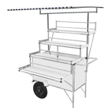 Imagem de Carrinho expositor com Rodas Pneumáticas e Toldo - Cefaz