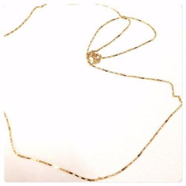 Imagem de Cordão Corrente Masculina 2.2Gr 70cm Ouro 18k Maciça Cadeado