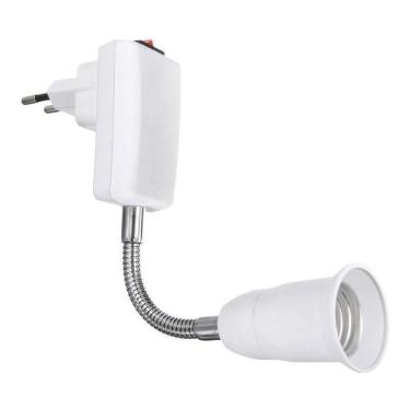 Imagem de Haste Flexível Soquete E27 Adaptador Lâmpada Tomada 20 Cm