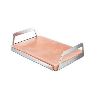 Imagem de Pedra De Sal Do Himalaia Com Base De Aço Inoxidável