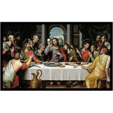 Imagem de Quadro Decorativo Religiosos A Santa Ceia Jesus Cristo Bíblia Católico