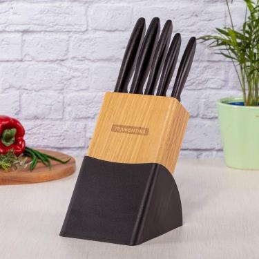 Imagem de Jogo de Facas Tramontina Plenus 6 Peças com Cepo