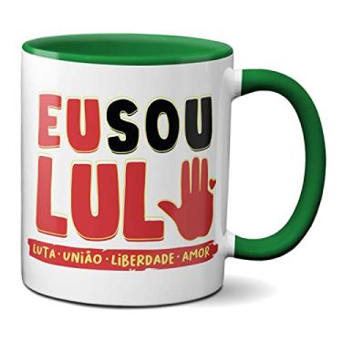 Imagem de Caneca Eu Sou Lula Luta União Liberdade Amor Mãozinha (Verde)