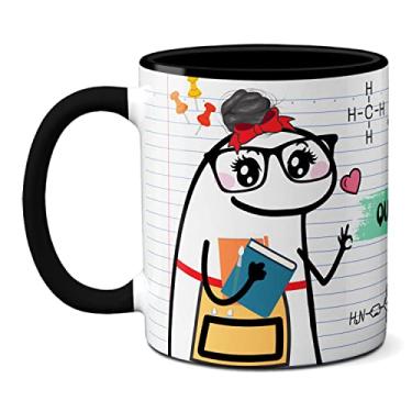 Imagem de Caneca Feliz Dia Professora Química Legal Presente Criativo (Preta)