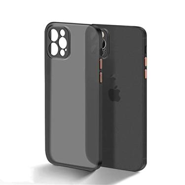 Imagem de Capa macia de silicone translúcido ultra fina de luxo para iphone 13 11 12 mini pro xs max x xr 7 8 plus se2020 capa fosca à prova de choque, preta 01, para ipone se 2020