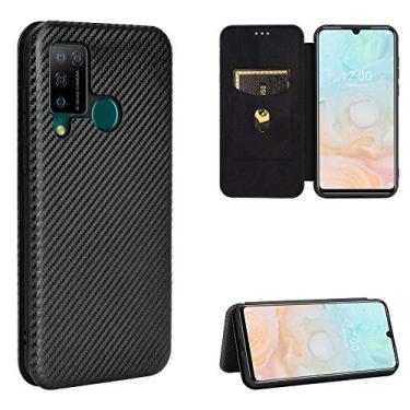 Imagem de YUNCHAO Caixa de telefone Para Doogee N20 Pro Carbon Fiber Texture Horizontal Flip TPU + PC + PU couro de couro com slot de cartão capa para celular