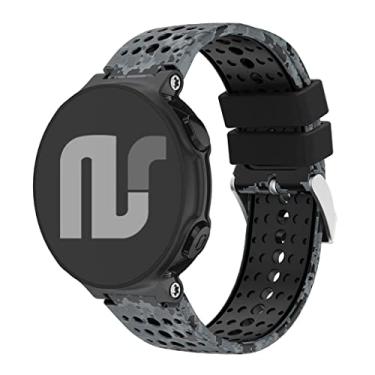 Imagem de Pulseiras NSmart compatível com Smartwatch Garmin Forerunner modelos 230 235 220 620 630 735 735XT - Nandos-Store (com chave para troca) (Cinza camuflado)