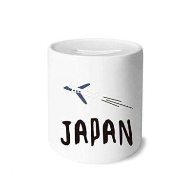 Imagem de DIYthinker Japanese Airplane Travel Wellcome Money Box Saving Banks Ceramic Coin Case Kids Adults