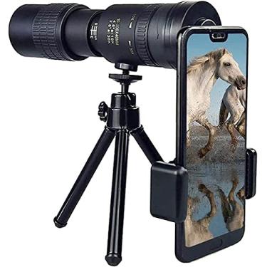 Imagem de Telescópio Monocular 4K 10 300x40mm Super Telephoto Zoom Monocular Telescope Bak4 Prism Lente À Prova D' Água Anti-nevoeiro Monocular com Suporte para Smartphone Tripé para Pequenas Surpresa