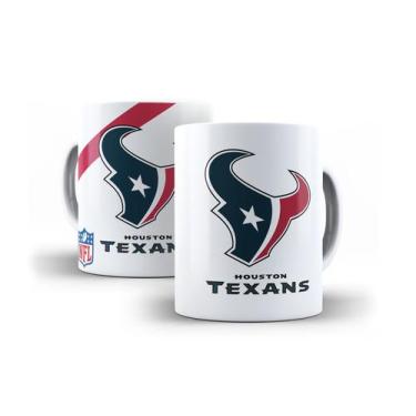 Imagem de Caneca Branca Porcelana Houston Texans Nfl Futebol Americano + Caixinh