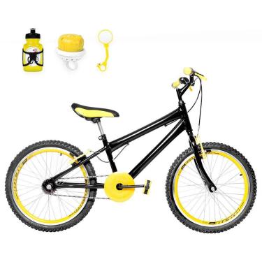 Imagem de Bicicleta Infantil Aro 20 Aero Preta e Amarela