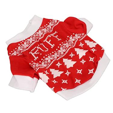 Imagem de Colete de Natal para cães, roupas para cães, leve, respirável, fácil de usar, design pulôver para eventos de encenação para gatos para uso diário (P)