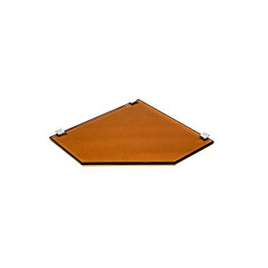 Imagem de Porta Shampoo de Canto Reto em Vidro Bronze Lapidado - Aquabox - 25cmx25cmx8mm