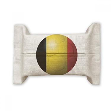 Imagem de Bolsa de linho de algodão com bandeira nacional da Bélgica Copa do Mundo de Futebol