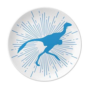 Imagem de Prato de predador de pena de pássaro decorativo de porcelana salver louça de jantar