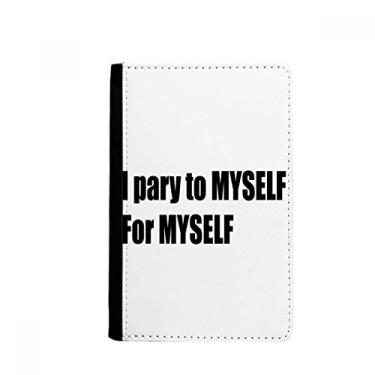 Imagem de Pray To Myself For Myself Porta-passaporte Notecase Burse Capa carteira porta-cartões