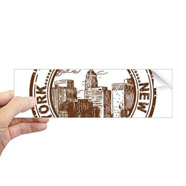 Imagem de DIYthinker America New York Classic Country City Adesivo retangular para janela de notebook