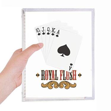 Imagem de Caderno Spade Royal Flush com estampa de 10 a um diário de folhas soltas recarregável