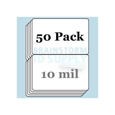 Imagem de Brainstorm ID Bolsa laminada borboleta de 10 mm (pacote com 50) – Tamanho do cartão de crédito (5,125 x 8,375 cm), acabamento brilhante, para uso com papel Teslin