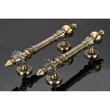 Imagem de Puxadores Vila Antiga Puxador Archaize para porta de madeira de vidro KTV/porta de madeira de hotel Hardware de porta de puxar, bronze verde, 80 cm