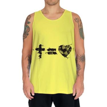 Imagem de Camiseta Regata Cristã Cruz Coração Amor Jesus Deus Cristo - Estilo Vi