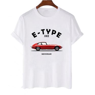 Imagem de Camiseta feminina algodao Jaguar E Type Vermelho Carro