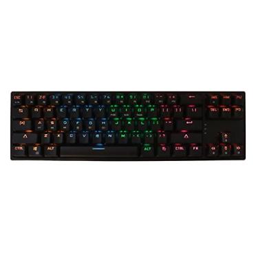 Imagem de Teclado Mecânico para Jogos K71, Teclado para Jogos Retroiluminado RGB de 71 Teclas, Teclas Multimídia, Teclado Com Fio USB Silencioso Tipo C para Desktop, Computador, PC (Preto)