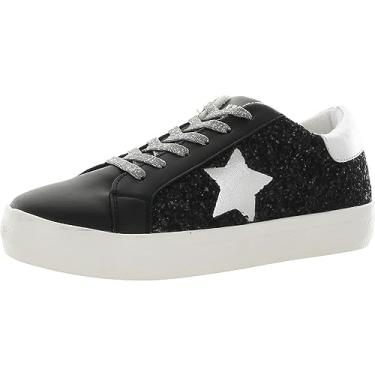 Imagem de Steve Madden Women's Starling Sneaker, Black/Silver, 7.5 M US