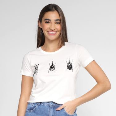 Imagem de Camiseta Maria Filó Estampada Escaravelhos Feminina-Feminino