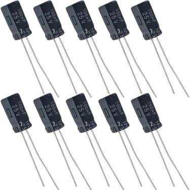 Imagem de Capacitor Eletrolítico 100uF 25V - Kit 10 Peças