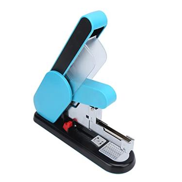 Imagem de Grampeador 190 folhas, tipo de revista de economia de trabalho, mão antibelisco, estrutura totalmente metálica, ejeção rápida, grampeadores de mesa de design ergonômico (azul)