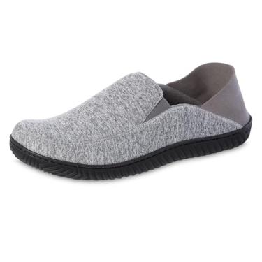 Imagem de isotoner Chinelo masculino esportivo de malha fechada nas costas: sola interna/externa, espuma viscoelástica, lavável na máquina, Cinza, 13-14