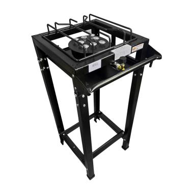 Imagem de Fogão Fogareiro Industrial 1 Boca Alta Pressão C/ 8 Caulins