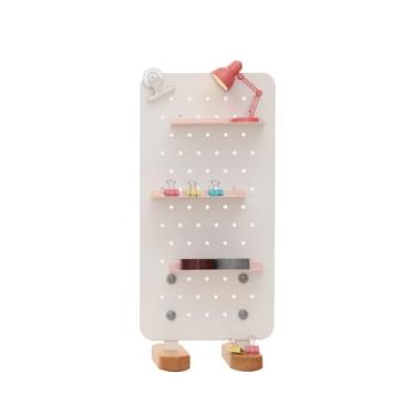 Imagem de Painel Porta-Ferramentas Pegboard de armazenamento de itens de mesa, painéis de metal de estilo minimalista, pegboard organizador de livros de itens pequenos (Color : White, Size : Small size)
